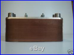 70 Plate Brazed Heat Exchanger, 5 x 12, 1-1/4 MNPT ports, SS316L