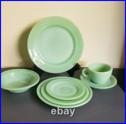 7 Fire King Jadeite Restaurant Thick Dishes Rare 8 Plate Included