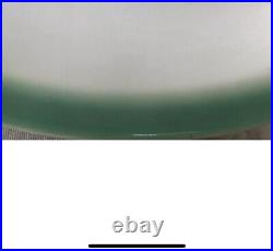 9 BUFFALO Restaurant Ware 11 Oval Plates STRIKING Green Ombre Airbrushed Border