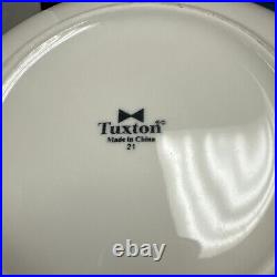 9 Vtg TUXTON #21 Restaurant Ivory Dinner Plate High Quality Vitrified Porcelain