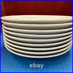 9 Vtg TUXTON #21 Restaurant Ivory Dinner Plate High Quality Vitrified Porcelain