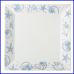 ATC-SQ21 Atlantic Seashell Super White Porcelain Square Plate, 12 by 12 by 1