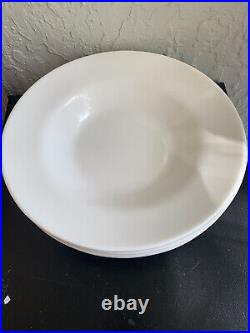 Arcopal France White Wide Rim Restaurant 11.25 inch Set of 5 Bowls