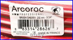 Arcoroc Brush Cherry 9 3/4 Dinner Plates Cherry and White Lot of 20 C1021