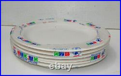 Arcoroc Cypress 24682 Ivory Round 10 5/8 Dinner Plates Swirl Rim New C1067