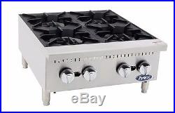 Atosa ATHP-24-4, Commercial 24 4 Burner Hot Plate / Countertop Range, Gas