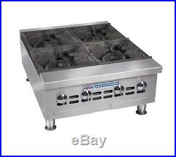Bakers Pride BPHHP-424I 24 Countertop Four Burner Gas Range / Hot Plate