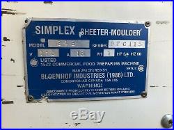 Bloemhof Simplex 24B Moulder with 3 pressure plates