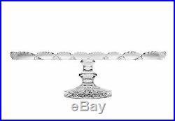 Bohemia Crystal Footed Plate, 16L Rectangular Serving Fruit Appetizers Platter
