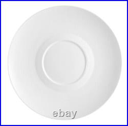 CAC China FDP-21Paris-French Round 12-Inch Super White Porcelain Thin Flat De