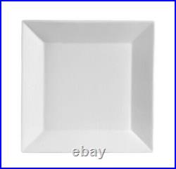 CAC China KSE-21 Kingsquare 12-Inch Super White Porcelain Square Plate, Box o