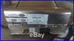 Cadco Cpg-10 Single Panini Professional Electric Grill With Ribbed Top Plate