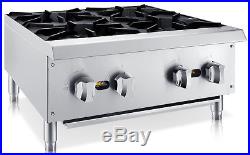 Chef's Exclusive 24 4 Burner Commercial Countertop Hot Plate 100,000BTU LP GAS