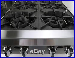 Chef's Exclusive 24 4 Burner Commercial Countertop Hot Plate 100,000BTU NAT GAS