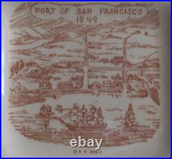 Circa 30's 40's Souvenir Tepco 1849 Restaurant Plate San Francisco California