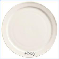 Classic Plain Bright White China Plate, Narrow 10-3/8Diam