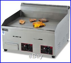 Commercial 20 Manual Gas Griddle Heavy Flat Top Hot Grill Heating Plate