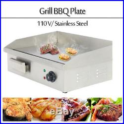 Commercial Countertop Flat Top Plate Stainless Steel Electric Griddle Grill BBQ
