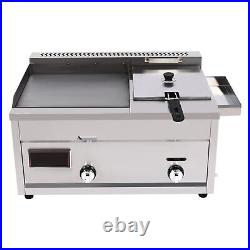 Commercial Gas Multi-function Griddle With Deep Fryer For Restaurants Canteens