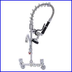 Commercial Kitchen Faucet Restaurant Center 360° Rotate with Pull Down Sprayer