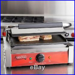 Commercial Panini Grill Press Sandwich Maker Smooth Plates Restaurant Equipment