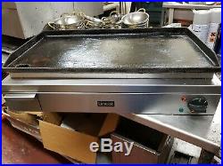 Commercial electric Lincat cast iron griddle, hot plate, BBQ grill 60cm