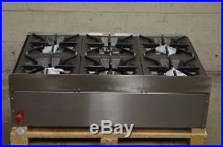 Cooking Performance Group HP636 6 Burner Gas Countertop Hot Plate 132,000 BTU