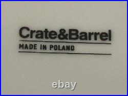 Crate&Barrel Set Of 6 Diner Solid White Chop Plate 12 Poland
