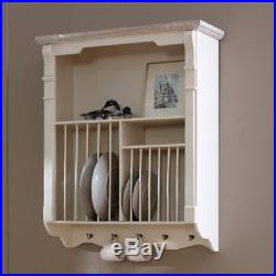 Cream Wall Mounted Plate Rack kitchen crockery French country shabby vintage