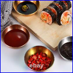 Dish Plate Kitchen Supplies Plates 4pcs Restaurants Stainless Steel Sauce Dishes