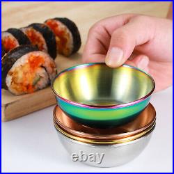 Dish Plate Kitchen Supplies Plates 4pcs Restaurants Stainless Steel Sauce Dishes