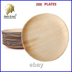 Disposable Bamboo Plates Large Weddings Party Restaurant Biogradeable Eco Friend