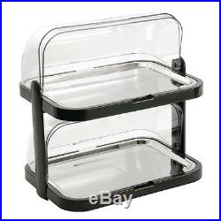 Double Decker Roll Top Cool Plate Display Tray Catering Restaurant Display Party