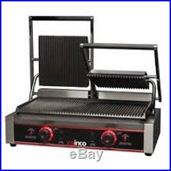 Electric Countertop Panini Grill with Dual Ribbed Plate EPG-2