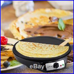 Electric Crepe Maker Pancake Griddle Machine Non-Stick Cooking Plate Breakfast