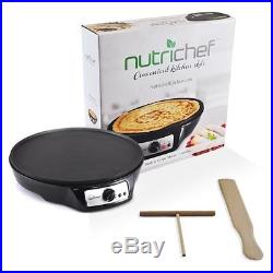 Electric Crepe Maker Pancake Griddle Machine Non-Stick Cooking Plate Breakfast