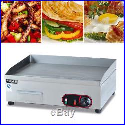 Electric Griddle Cooktop Grill BBQ Hot Plate Burger Grill Fryer Stainless Steel