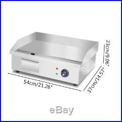 Electric Griddle Grill Hot Plate Stainless Steel Commercial BBQ Countertop 3000W