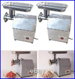 Electric Industrial Meat Grinder with Blade Plate Sausage Stuffer Stainless Steel
