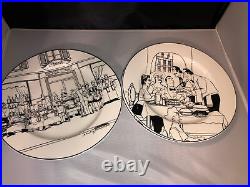 Epoch LE RESTAURANTE120 Noritake Set Of 4 Designs dinner plates 10 3/4