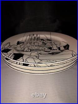 Epoch LE RESTAURANTE120 Noritake Set Of 4 Designs dinner plates 10 3/4
