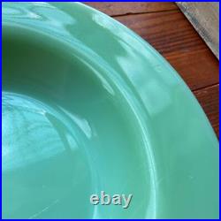 Fire-King Jade-ite RW rim soup plate oven glass engraved restaurant wear series