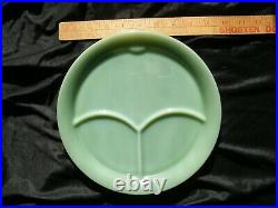 Four Mint Jadeite Fire King Restaurant Ware Grill Plates With Stacking Tabs