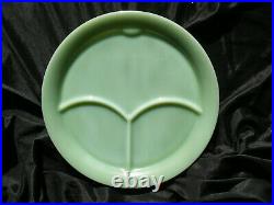 Four Mint Jadeite Fire King Restaurant Ware Grill Plates With Stacking Tabs
