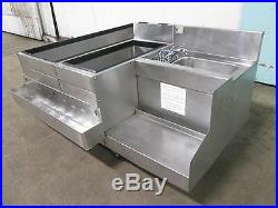 GLAS TENDER BARTENDER STATION with8 LINES COLD PLATE ICE BIN, SPEED RAIL & SINK