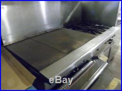 Garland H2843 Four Burner Nat Gas Range French Top Plate Two Full Size Ovens