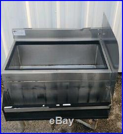 Glastender 30 Underbar Ice Bin Cocktail Station with Rail & 10-Circuit Cold Plate