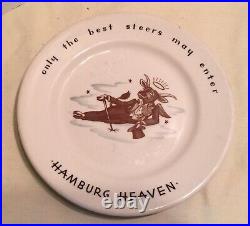 Hamburg Heaven Only the best Steers May Enter Plate Restaurant Ware New York