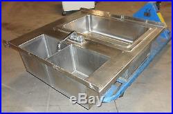 Hduty Glas Tender S. S Under Counter Bar Sink & Ice Bin With Cold Plate 2 In/out