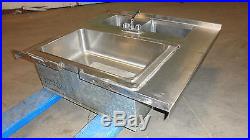 Hduty Glas Tender S. S Under Counter Bar Sink & Ice Bin With Cold Plate 2 In/out